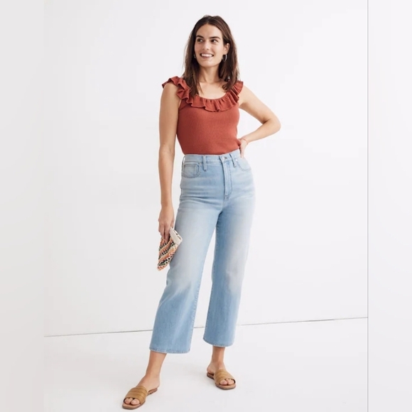 Madewell Denim - Madewell Slim Wide-Leg Jeans in Eastwick Wash 33